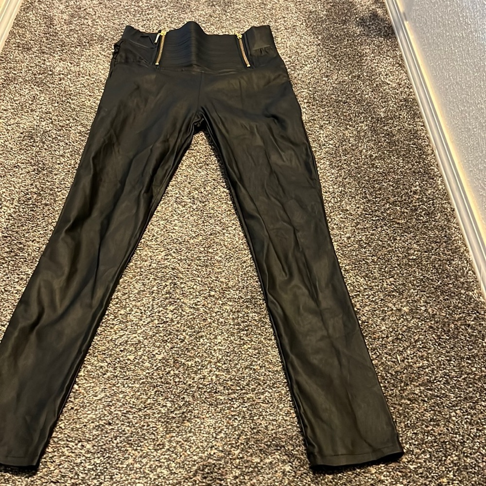 Black vinyl leggins. Women’s size m/l